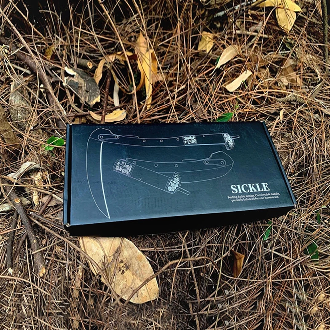 Quick-opening folding sickle fine wooden handle sickle garden mowing harvest sickle, outdoor camping tool
Quick-opening folding sickle fine wooden handle sickle garden mowing harvest sickle, outdoor camping tool