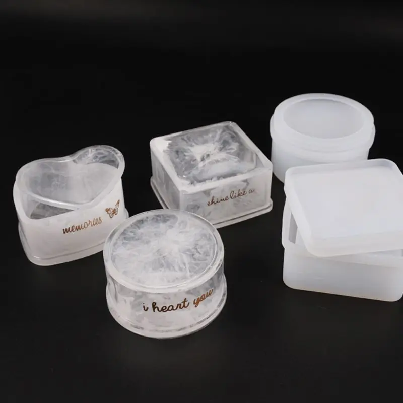 DIY Crystal Epoxy Resin Mold Silicone Storage Box Mould Handmade Crafts Jewelry Making Tool
DIY Crystal Epoxy Resin Mold Silicone Storage Box Mould Handmade Crafts Jewelry Making Tool