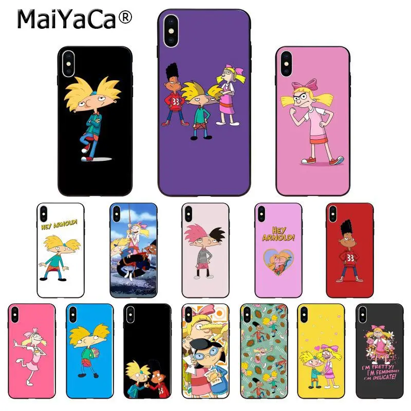 Мягкий чехол MaiYaCa Hey Arnold из ТПУ высокого качества для Apple iPhone 8 7 6 6S Plus X XS MAX 5 5S SE XR 11
