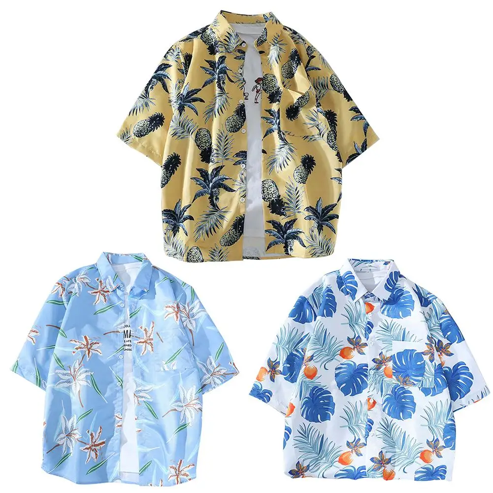 Men Shirts Summer Beach Loose T-shirt Floral Print Turn Down Collar Half Sleeve Top Plus Size Summer Casual Beach Shirt For Male
Men Shirts Summer Beach Loose T-shirt Floral Print Turn Down Collar Half Sleeve Top Plus Size Summer Casual Beach Shirt For Male