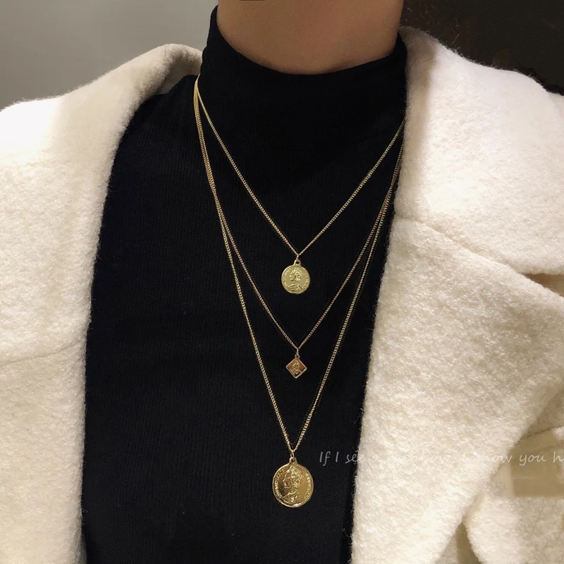 Vintage Long Coin Pendant Necklace For Women Gold Link Chain Abstract Cute Statement Choker Simple Boho Jewelry wholesale
Vintage Long Coin Pendant Necklace For Women Gold Link Chain Abstract Cute Statement Choker Simple Boho Jewelry wholesale