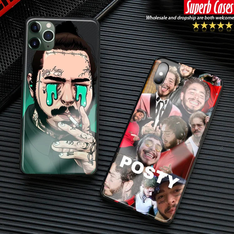 Post Malone cool для Apple iPhone SE 6 6s 7 8 Plus X XR XS 11 Pro MAX мягкий силиконовый стеклянный чехол