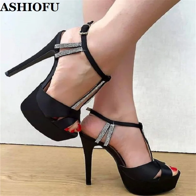 ASHIOFU Handmade Ladies High Heel Sandals G-strap Peep-toe Party Prom Summer Shoes Large Size Fashion Evening Sandals Shoes
ASHIOFU Handmade Ladies High Heel Sandals G-strap Peep-toe Party Prom Summer Shoes Large Size Fashion Evening Sandals Shoes