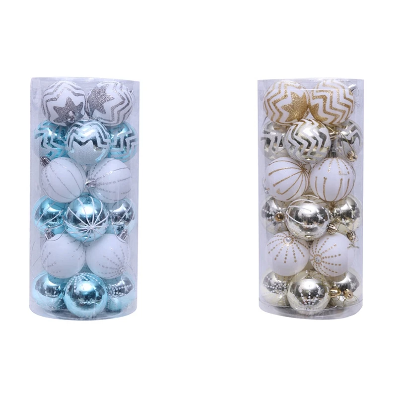 24Pcs Christmas Tree Ball Decoration Xmas Ornaments 6cm Balls New Year Gifts Home Accessories Bauble Hanging Home Decor Supplies
24Pcs Christmas Tree Ball Decoration Xmas Ornaments 6cm Balls New Year Gifts Home Accessories Bauble Hanging Home Decor Supplies