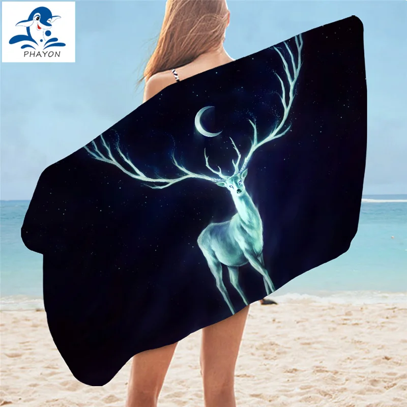 PHAYON Surf Poncho Deer Bath Towel Soft Microfiber Moonlight Beach Towel Bathroom Adult Kid Soft Beach Mat Sport Swimming Towel
PHAYON Surf Poncho Deer Bath Towel Soft Microfiber Moonlight Beach Towel Bathroom Adult Kid Soft Beach Mat Sport Swimming Towel