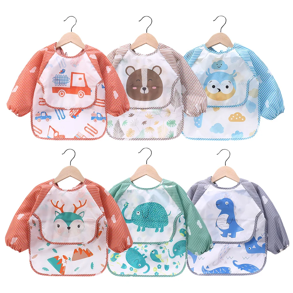 Baby Teething Bib Cartoon Patterns Long Sleeve Bandana Bib With Food Catcher Self Feeding Apron For Teething Drooling Eating
Baby Teething Bib Cartoon Patterns Long Sleeve Bandana Bib With Food Catcher Self Feeding Apron For Teething Drooling Eating