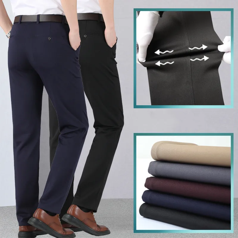 Casual Pants Thin Spring and Summer Trousers Middle-aged and Elderly High Waist Long Pants Men's Trousers Stretch Dad Outfit
Casual Pants Thin Spring and Summer Trousers Middle-aged and Elderly High Waist Long Pants Men's Trousers Stretch Dad Outfit