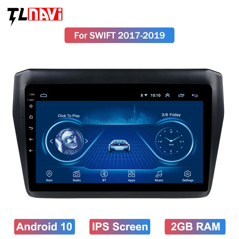 Android 10 для 1Suzuki Swift 2017 2018 2019 автомобильный DVD мультимедийный плеер GPS навигация