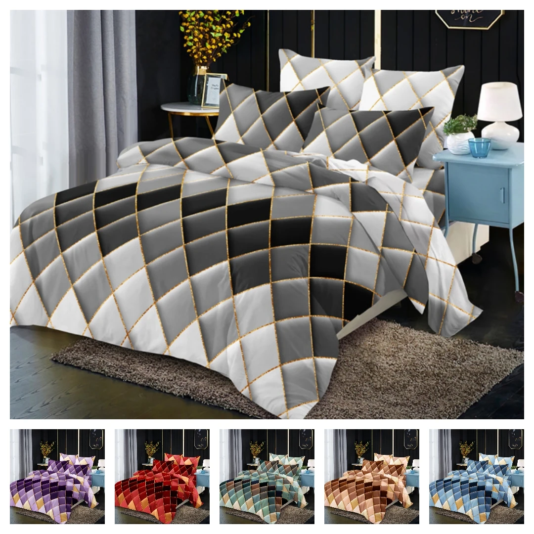 2021 Hot Style 2 or 3pcs Geometry Printing Soft Duvet Cover Sets 1 Quilt Cover + 1/2 Pillowcases Single Twin Full Queen King
2021 Hot Style 2 or 3pcs Geometry Printing Soft Duvet Cover Sets 1 Quilt Cover + 1/2 Pillowcases Single Twin Full Queen King