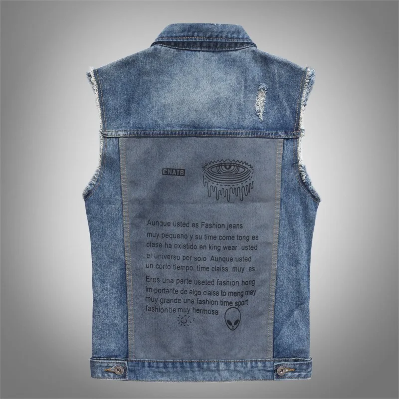 2022 Ripped Jean Jacket Men's Denim Vest Hip Hop Jean Coats Waistcoat Men Cowboy Brand Sleeveless Jacket Male Tank Plus Size 5XL
2022 Ripped Jean Jacket Men's Denim Vest Hip Hop Jean Coats Waistcoat Men Cowboy Brand Sleeveless Jacket Male Tank Plus Size 5XL