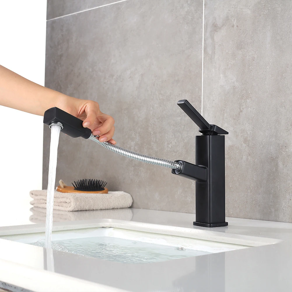 Black Square Bathroom Basin Faucet, Mesh Filter Outlet, Single Handle Zinc Alloy Lavatory Single Hole Sink Faucet Mixer Tap
Black Square Bathroom Basin Faucet, Mesh Filter Outlet, Single Handle Zinc Alloy Lavatory Single Hole Sink Faucet Mixer Tap