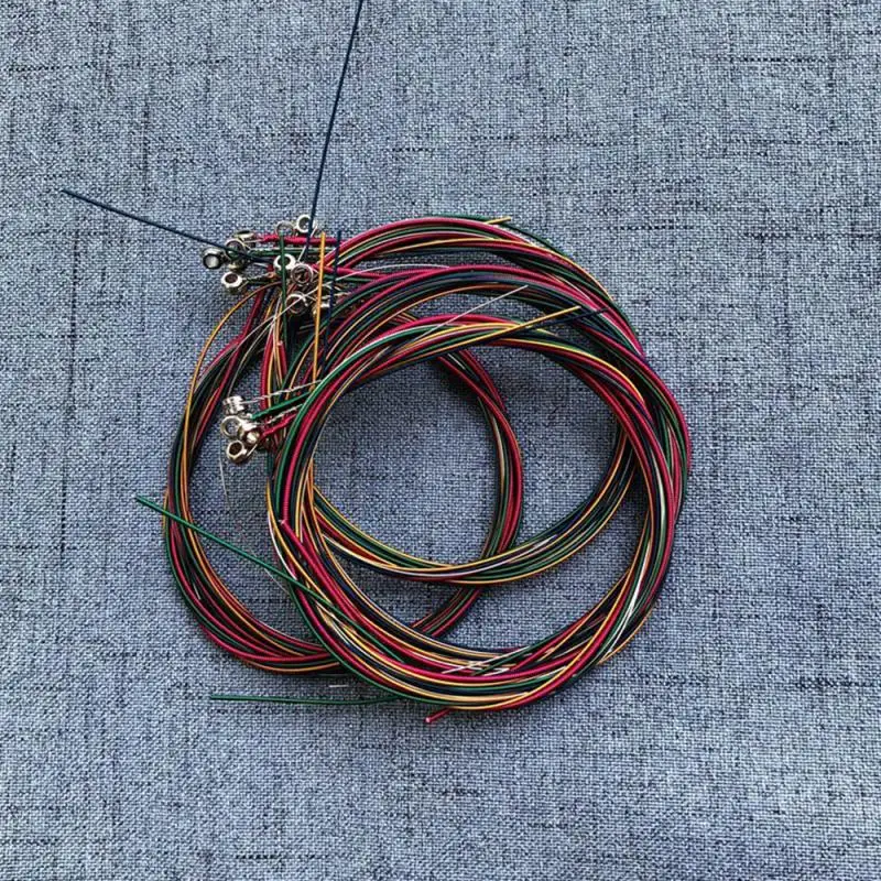 New arrive 1 Set 6Pcs Rainbow Colorful Guitar Strings E-A for Acoustic Folk Guitar Classic Guitar Multi Color Guitar Parts BMY
New arrive 1 Set 6Pcs Rainbow Colorful Guitar Strings E-A for Acoustic Folk Guitar Classic Guitar Multi Color Guitar Parts BMY