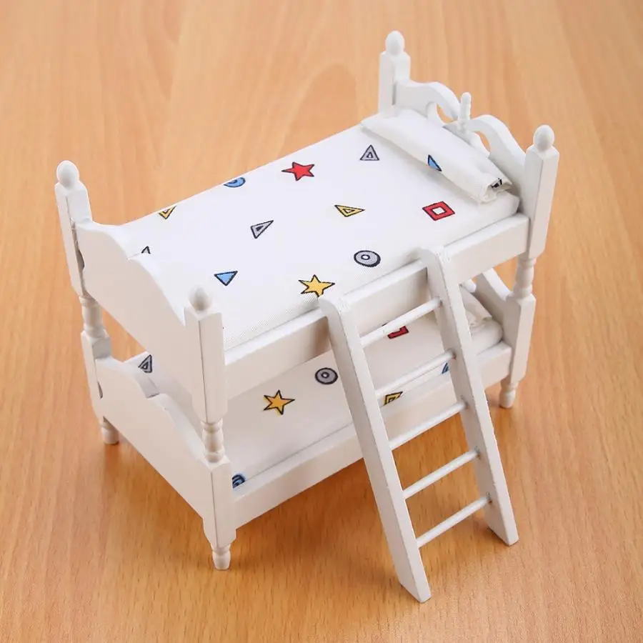 Mini Simulation Bunk Bed For 1:12 Doll House Furniture Kids Bedroom Model Bunk Bed Toys Child Pretend Play Toy Gift
Mini Simulation Bunk Bed For 1:12 Doll House Furniture Kids Bedroom Model Bunk Bed Toys Child Pretend Play Toy Gift