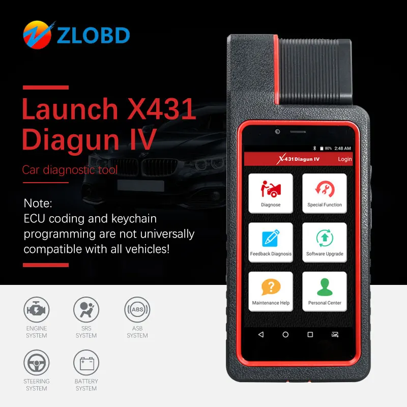 Диагностический инструмент Launch X431 Diagun IV с полными разъемами|Кабели и коннекторы