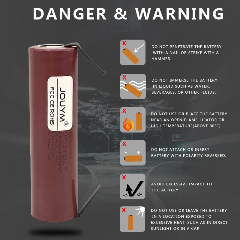 3.7V HG2 18650 Battery 3000mAh 18650 HG2 3.6V 20A High Power Discharge Li-ion Large Current Battery for screwdriver + DIY Nickel
3.7V HG2 18650 Battery 3000mAh 18650 HG2 3.6V 20A High Power Discharge Li-ion Large Current Battery for screwdriver + DIY Nickel