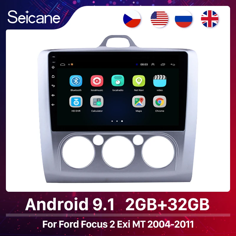 Автомагнитола Seicane, мультимедийный плеер на Android 9,1/9,0, с 9 "экраном, GPS Навигатором, для Ford Focus 2 Exi MT 2004-2007, 2008, 2009, 2010, 2011, типоразмер 2DIN
Автомагнитола Seicane, мультимедийный плеер на Android 9,1/9,0, с 9 "экраном, GPS Навигатором, для Ford Focus 2 Exi MT 2004-2007, 2008, 2009, 2010, 2011, типоразмер 2DIN