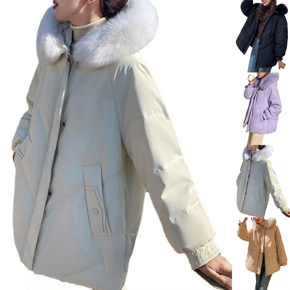 Women Winter Zipper Puffer Jacket Fluffy Collar Short Coat With Pockets Overcoat Ladies Plain Casual Warm Zipper Outwear Clothes
Women Winter Zipper Puffer Jacket Fluffy Collar Short Coat With Pockets Overcoat Ladies Plain Casual Warm Zipper Outwear Clothes