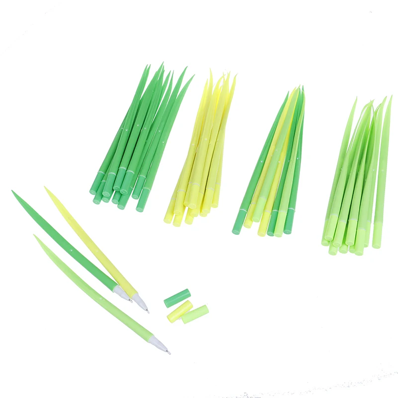 

Creative 10 PCS Tiny Green Grass Gel Pen Blade Grass Potting Decoration Stationery Office Supplies Material School