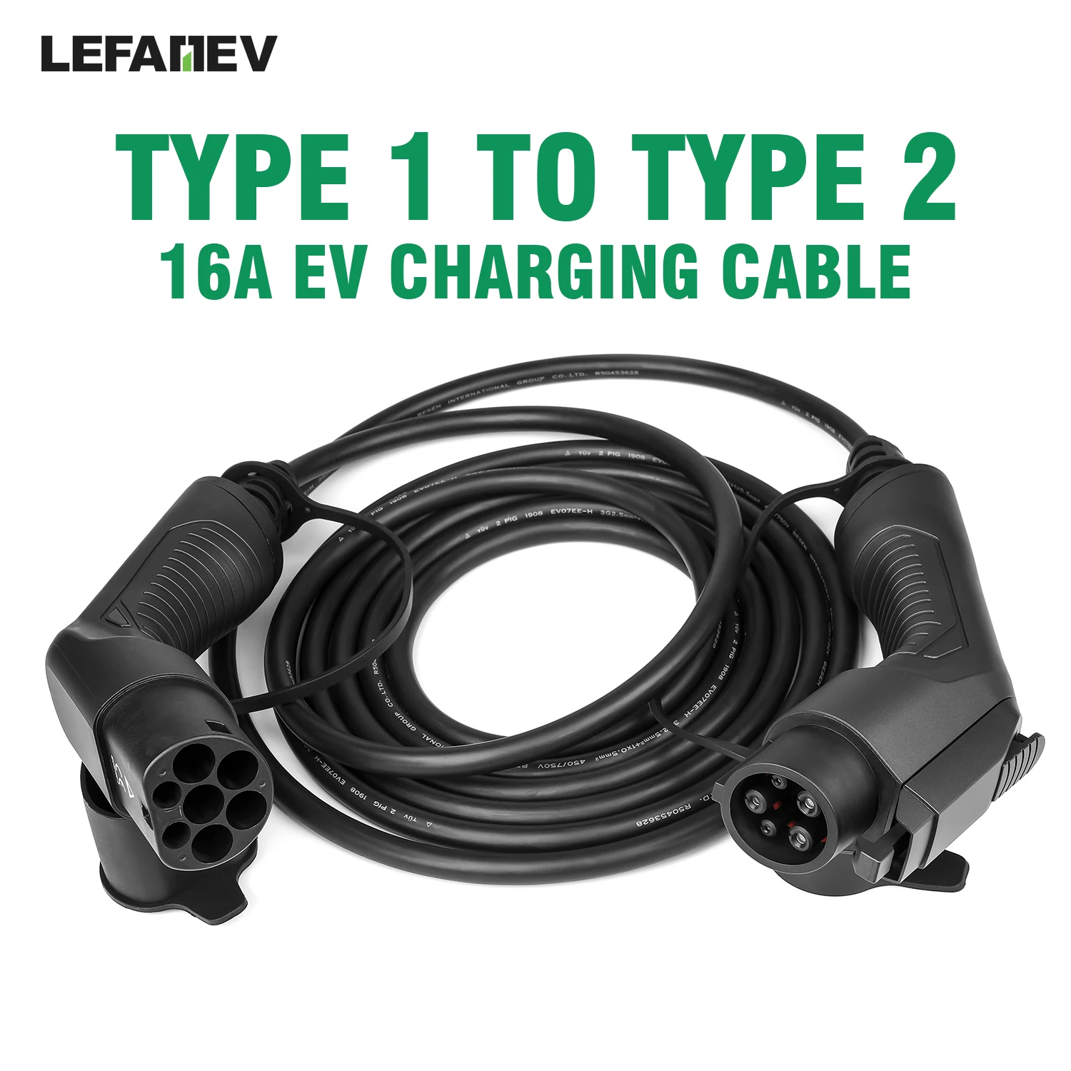 Кабель для зарядки EV 16A 3 6 кВт шнур электромобиля 1 фаза EVSE тип Тип 2 SAE J1772 5 м|ЗУ и
