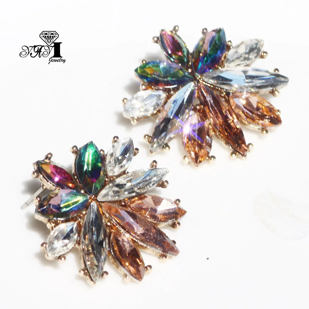 YaYi Jewelry Multi Glass Flower Dangle Women Ancient Gold Color Wear Ear Band Tassel Wedding Stud Drop Hoop Clip Earrings
YaYi Jewelry Multi Glass Flower Dangle Women Ancient Gold Color Wear Ear Band Tassel Wedding Stud Drop Hoop Clip Earrings