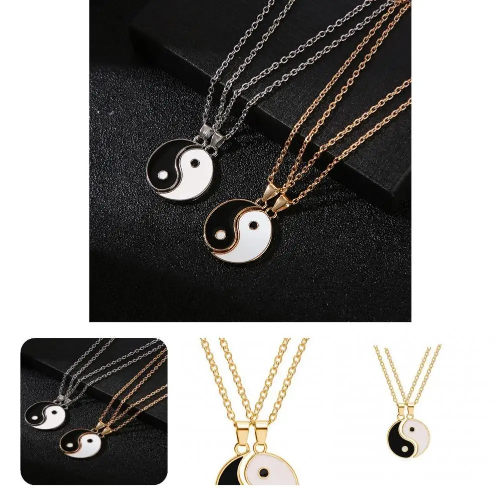 Trendy Friendship Necklaces Chain Alloy Yin-Yang Peace Charm Necklaces Couple Necklaces Charm Necklaces 2Pcs
Trendy Friendship Necklaces Chain Alloy Yin-Yang Peace Charm Necklaces Couple Necklaces Charm Necklaces 2Pcs