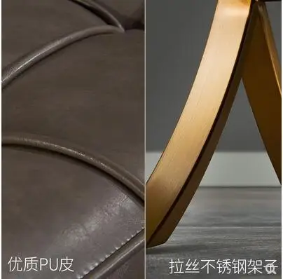 Grey long bench sofa stool dressing stool tea table low stool Nordic bed stool stainless steel model room shoe changing stool 
Grey long bench sofa stool dressing stool tea table low stool Nordic bed stool stainless steel model room shoe changing stool