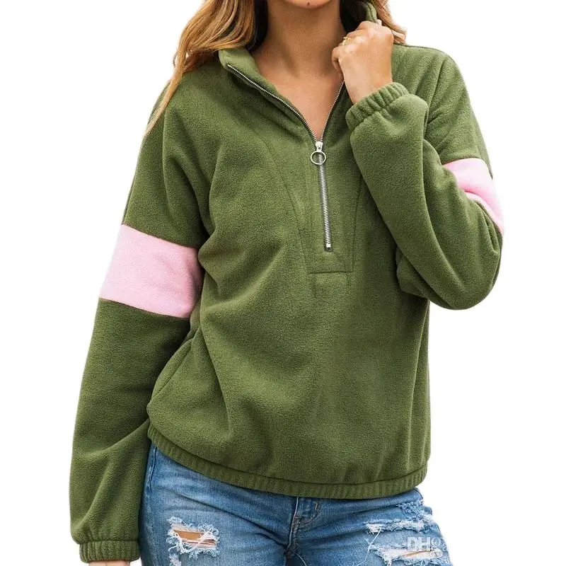 Women Winter Zipper Hooded Long Sleeve Turn-down Collar Patchwork Autumn Tops Womens Clothing Lady Casual Clothing
Women Winter Zipper Hooded Long Sleeve Turn-down Collar Patchwork Autumn Tops Womens Clothing Lady Casual Clothing