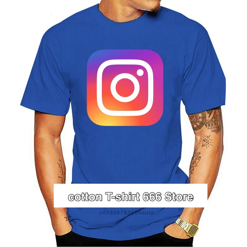 

Мужская футболка, новинка, логотип Instagram, унисекс футболка wo, мужские футболки, футболки, Топ