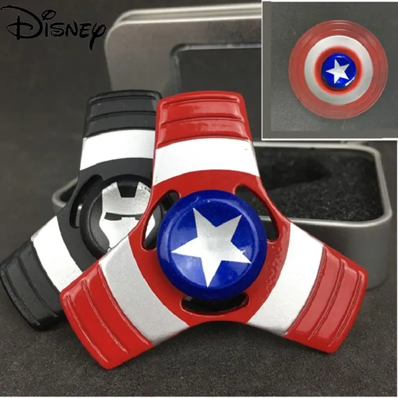 

Disney Marvel Captain America Fingertip Spinner Trefoil Angle Finger Spindle Decompression Toy Avengers Stainless Steel