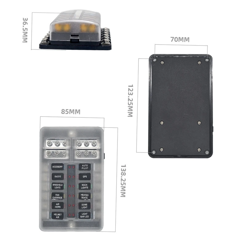 12 Ways Blade Parts Box Auto Parts 32V Parts Box Holder Flame Retardant with Double Cover for Auto Car Marine Trike
12 Ways Blade Parts Box Auto Parts 32V Parts Box Holder Flame Retardant with Double Cover for Auto Car Marine Trike