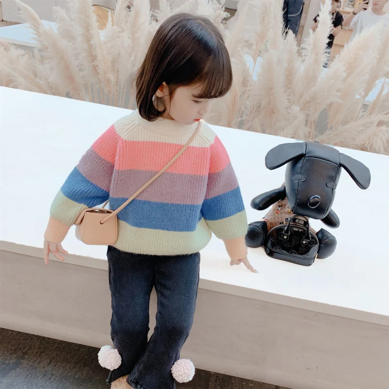 Girls Sweater Baby's Coat Outwear 2021 Rainbow Thicken Warm Winter Autumn Knitting Scoop Jacket Long Sleeve Children's Clothing
Girls Sweater Baby's Coat Outwear 2021 Rainbow Thicken Warm Winter Autumn Knitting Scoop Jacket Long Sleeve Children's Clothing
