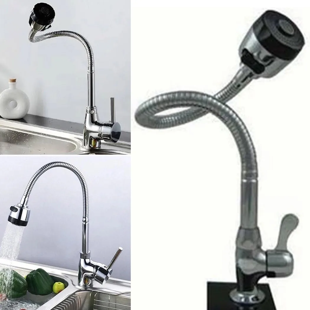 360 Degree Rotation Stainless Steel Sink Faucet Spout Kitchen Sink Faucet 5 X 4.5cm Pipe Fittings Single Handle Connection
360 Degree Rotation Stainless Steel Sink Faucet Spout Kitchen Sink Faucet 5 X 4.5cm Pipe Fittings Single Handle Connection
