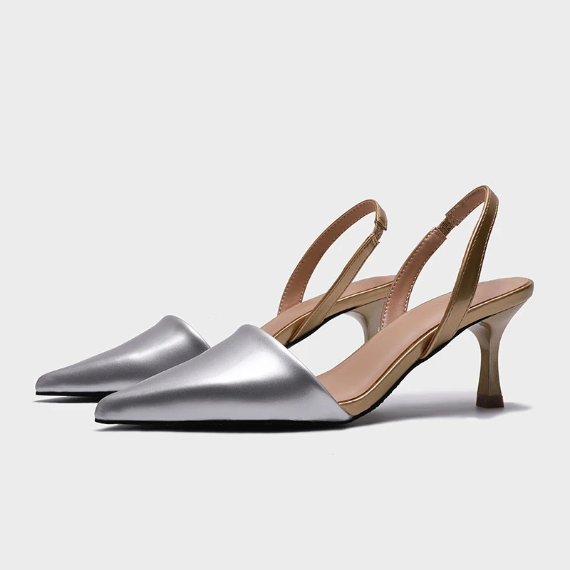 Women Sliver High Heels Fashion Summer Pointed Toe Stiletto High-Heeled Female Sandals Sexy Back Strappy Women Pumps Party Shoes
Women Sliver High Heels Fashion Summer Pointed Toe Stiletto High-Heeled Female Sandals Sexy Back Strappy Women Pumps Party Shoes