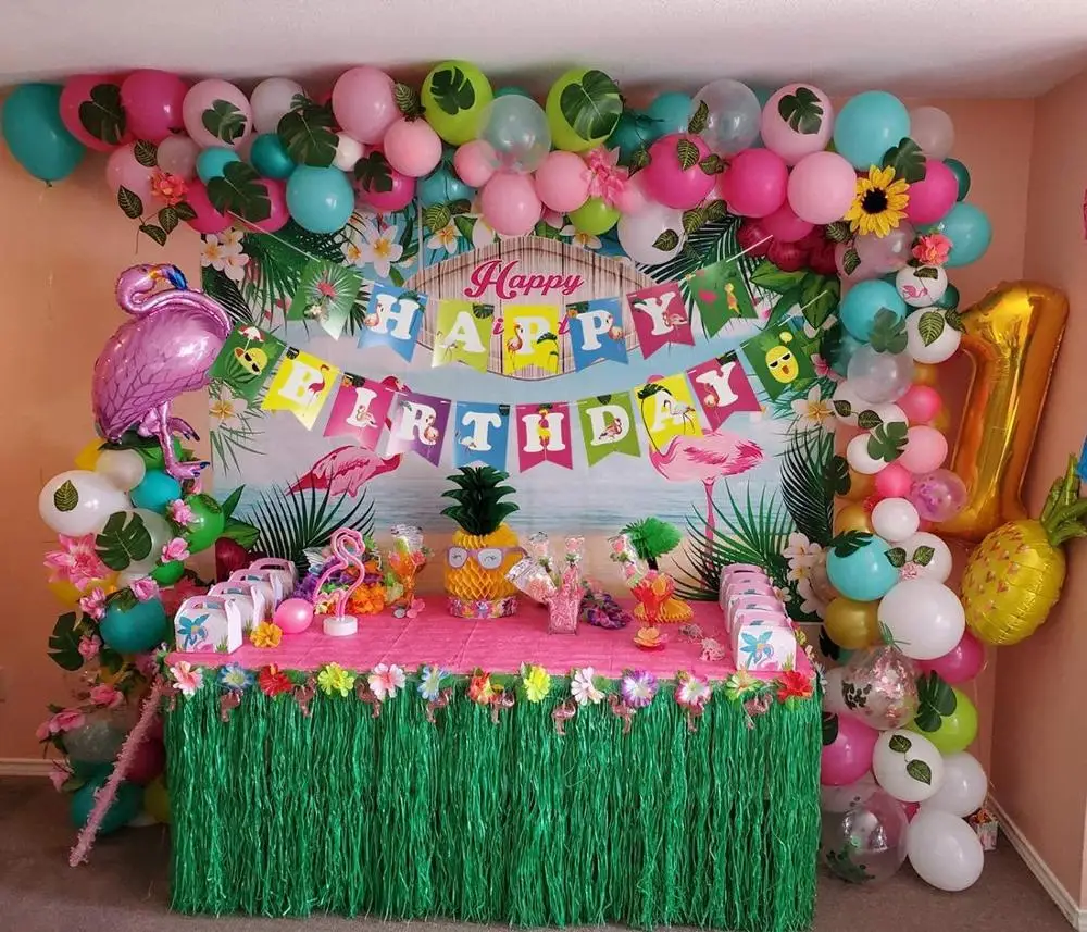 Hawaiian Theme Flamingo Pineapple Palm Leaves Garland Rose Red Yellow Green Tiffany Balloons for Birthday Party Supplies
Hawaiian Theme Flamingo Pineapple Palm Leaves Garland Rose Red Yellow Green Tiffany Balloons for Birthday Party Supplies