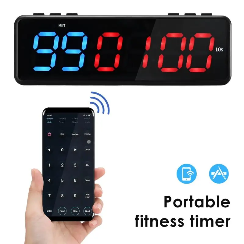 Magnetic Interval Timer Portable Fitness Timer With Bluetooth APP Control Multi-functional Wall Gym Timer With 11 Timing Modes
Magnetic Interval Timer Portable Fitness Timer With Bluetooth APP Control Multi-functional Wall Gym Timer With 11 Timing Modes