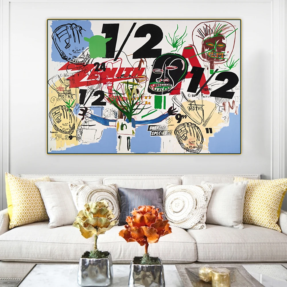Holover Jean Michel Basquiat"Untitled Zenith.1984"Graffiti Canvas Oil Painting Artwork Poster Wall Art Aesthetic Home Decor 
Holover Jean Michel Basquiat"Untitled Zenith.1984"Graffiti Canvas Oil Painting Artwork Poster Wall Art Aesthetic Home Decor