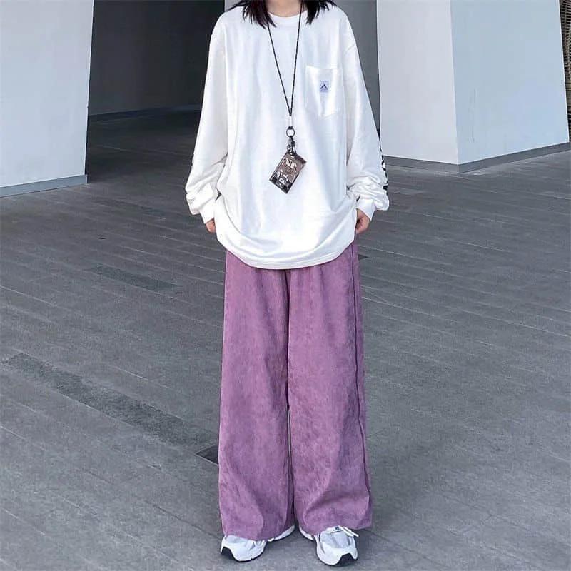 Autumn Solid Straight High Waist Corduroy Sweatpants Women Trousers Loose Wide Leg Women Pants
Autumn Solid Straight High Waist Corduroy Sweatpants Women Trousers Loose Wide Leg Women Pants