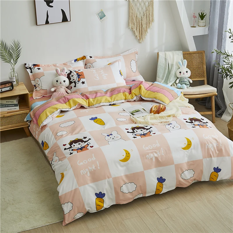 3/4pcs Nordic Comfortable Bedding Plaid Duvet Cover Geometric Stripe Quilt Set Simple Bed Set Queen Size Bedding Set Luxury 
3/4pcs Nordic Comfortable Bedding Plaid Duvet Cover Geometric Stripe Quilt Set Simple Bed Set Queen Size Bedding Set Luxury