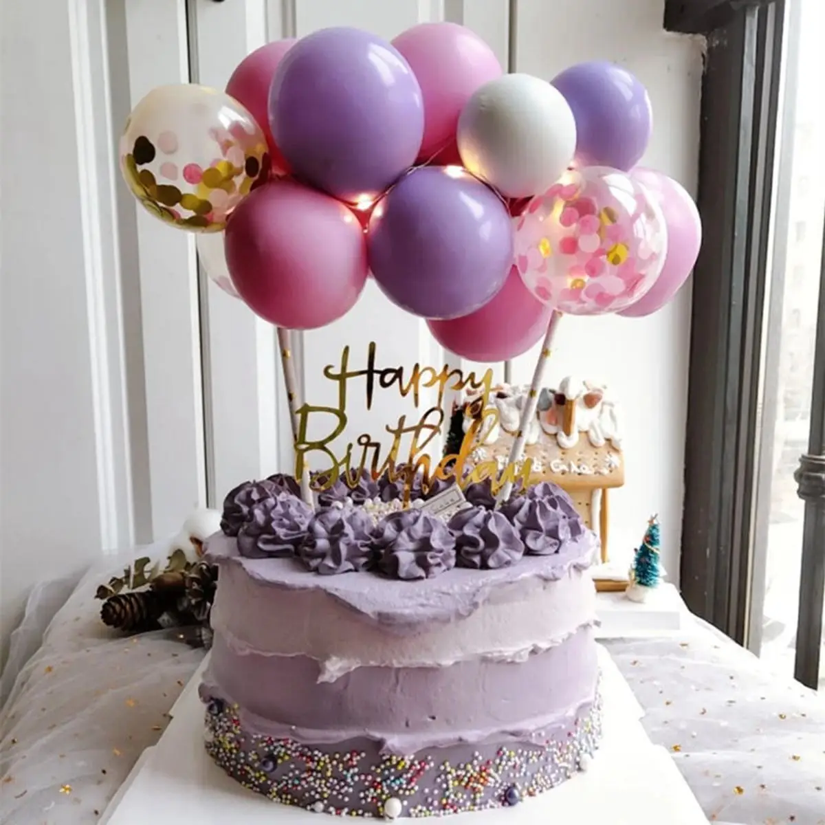 14pcs Confetti Balloon Cake Topper For Birthday Cake Ballon Cake Topper Happy Birthday Party Baby Shower Cake Topper Wedding
14pcs Confetti Balloon Cake Topper For Birthday Cake Ballon Cake Topper Happy Birthday Party Baby Shower Cake Topper Wedding