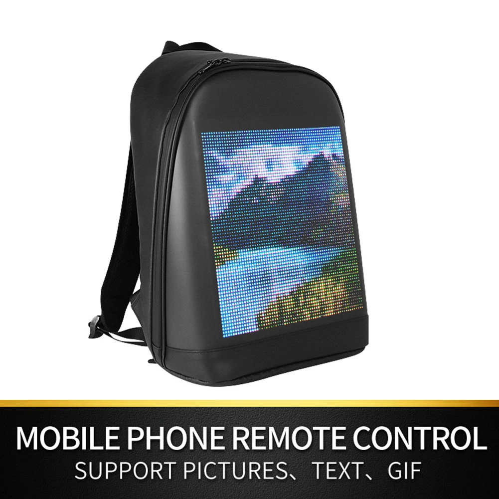 Waterproof Single Shoulder Laptop Backpack LED Display Screen Advertising Light App Control Smart Wireless Wifi School Bag
Waterproof Single Shoulder Laptop Backpack LED Display Screen Advertising Light App Control Smart Wireless Wifi School Bag