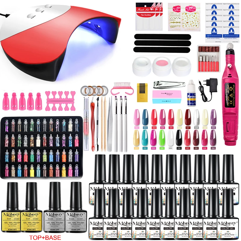 Mobray Nail Set Nail Drill Machine Nail Gel Polish Kit 120/54/36W UV LED Lamp For Nail tools Manicure Set Nails Art Decorations
Mobray Nail Set Nail Drill Machine Nail Gel Polish Kit 120/54/36W UV LED Lamp For Nail tools Manicure Set Nails Art Decorations