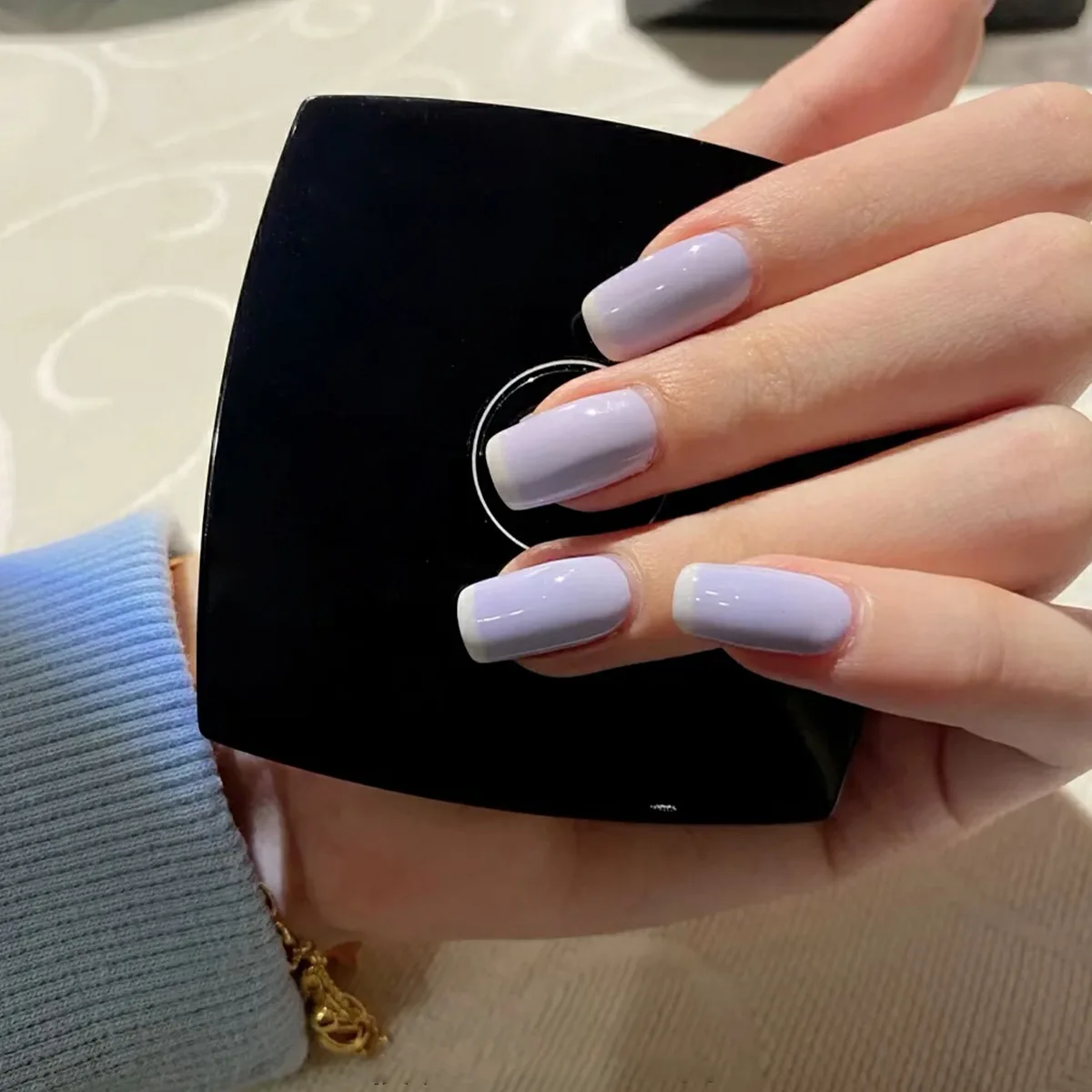 2021 24pcs Taro Purple Nail Patch Glue Type Removable Mid Length Paragraph Fashion Manicure Save Time False Nail Patch
2021 24pcs Taro Purple Nail Patch Glue Type Removable Mid Length Paragraph Fashion Manicure Save Time False Nail Patch