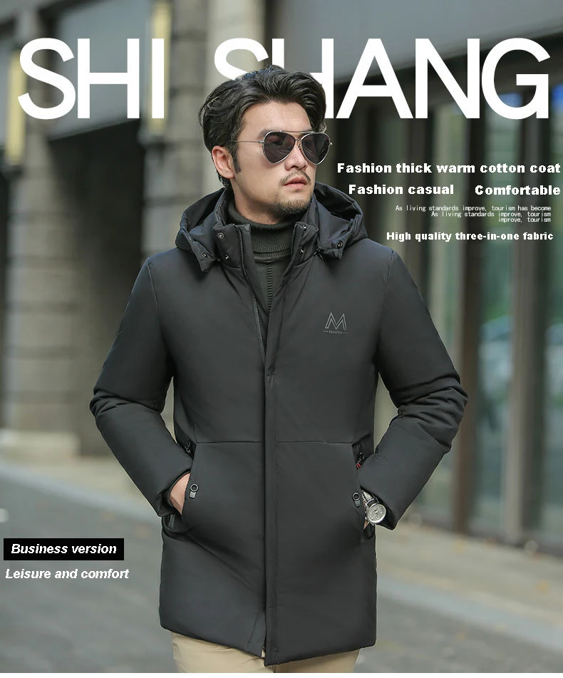 2019 Новая зимняя мужская куртка, высокое качество, зимнее теплое и ветрозащитное хлопковое пальто, мужское плотное Мужское пальто, длинная М...
2019 Новая зимняя мужская куртка, высокое качество, зимнее теплое и ветрозащитное хлопковое пальто, мужское плотное Мужское пальто, длинная М...
