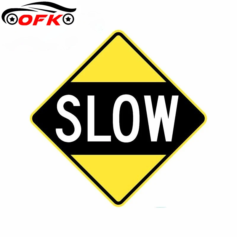 Warning for Slow Down Car Signs Graphics Stickers Auto Waterproof Decals Bumper Trunk Decoration13cm X 13cm
Warning for Slow Down Car Signs Graphics Stickers Auto Waterproof Decals Bumper Trunk Decoration13cm X 13cm