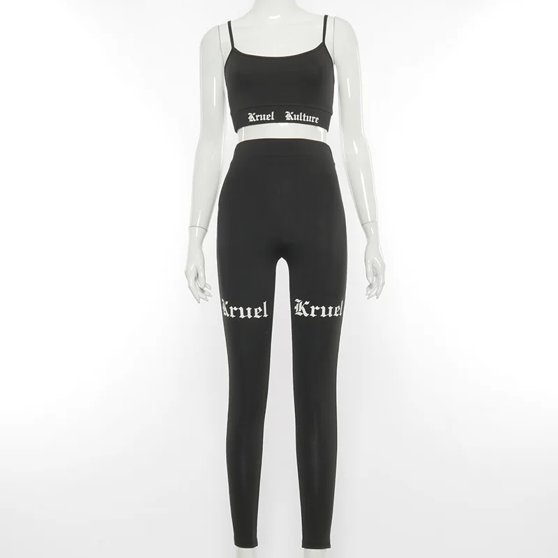 Black Two Piece Outfits for Women Matching Sets Active Wear Fitness Sport Pants and Crop Top 2 Piece Set
Black Two Piece Outfits for Women Matching Sets Active Wear Fitness Sport Pants and Crop Top 2 Piece Set