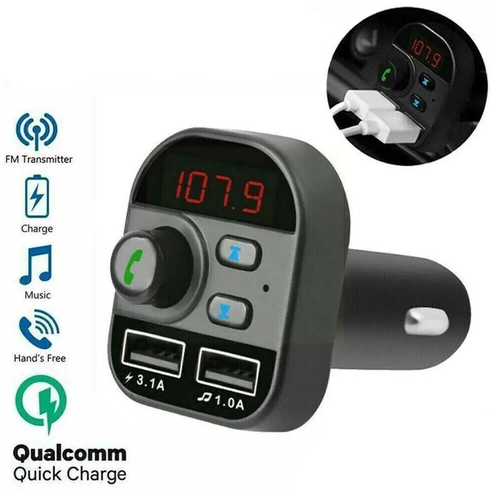 Car Bluetooth 5.0 Wireless FM Transmitter Kit MP3 Music Fast Charge Adapter Player Detection Voltage Radio USB Battery H9N4 
Car Bluetooth 5.0 Wireless FM Transmitter Kit MP3 Music Fast Charge Adapter Player Detection Voltage Radio USB Battery H9N4