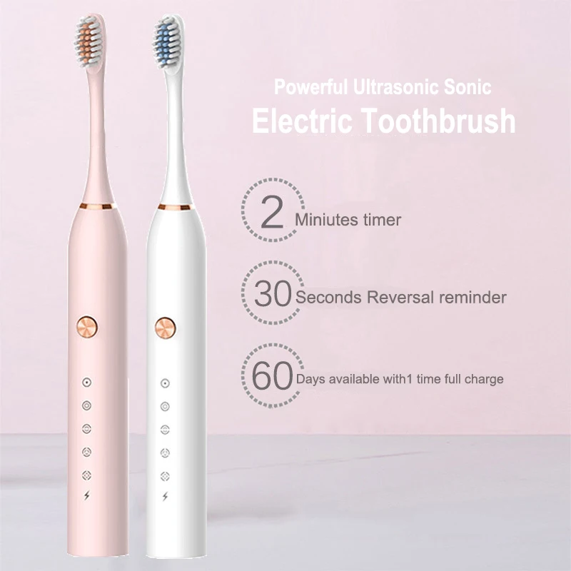 Sonic Electric Toothbrush USB Rechargeable 5Gears Adult Household Soft Bristle Waterproof Couples Whitening Relax Teeth Bathroom
Sonic Electric Toothbrush USB Rechargeable 5Gears Adult Household Soft Bristle Waterproof Couples Whitening Relax Teeth Bathroom