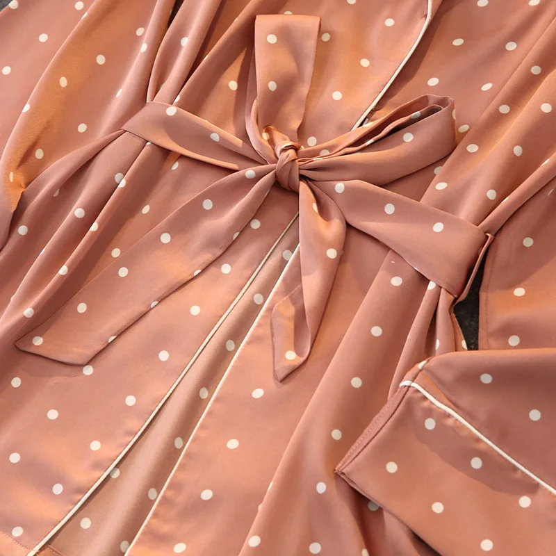 Women Nightwear Print Polka Dot Pink 3PCS Pajamas Suit Casual Spring Autumn New Sleep Set Intimate Lingerie Sexy Home Clothing
Women Nightwear Print Polka Dot Pink 3PCS Pajamas Suit Casual Spring Autumn New Sleep Set Intimate Lingerie Sexy Home Clothing