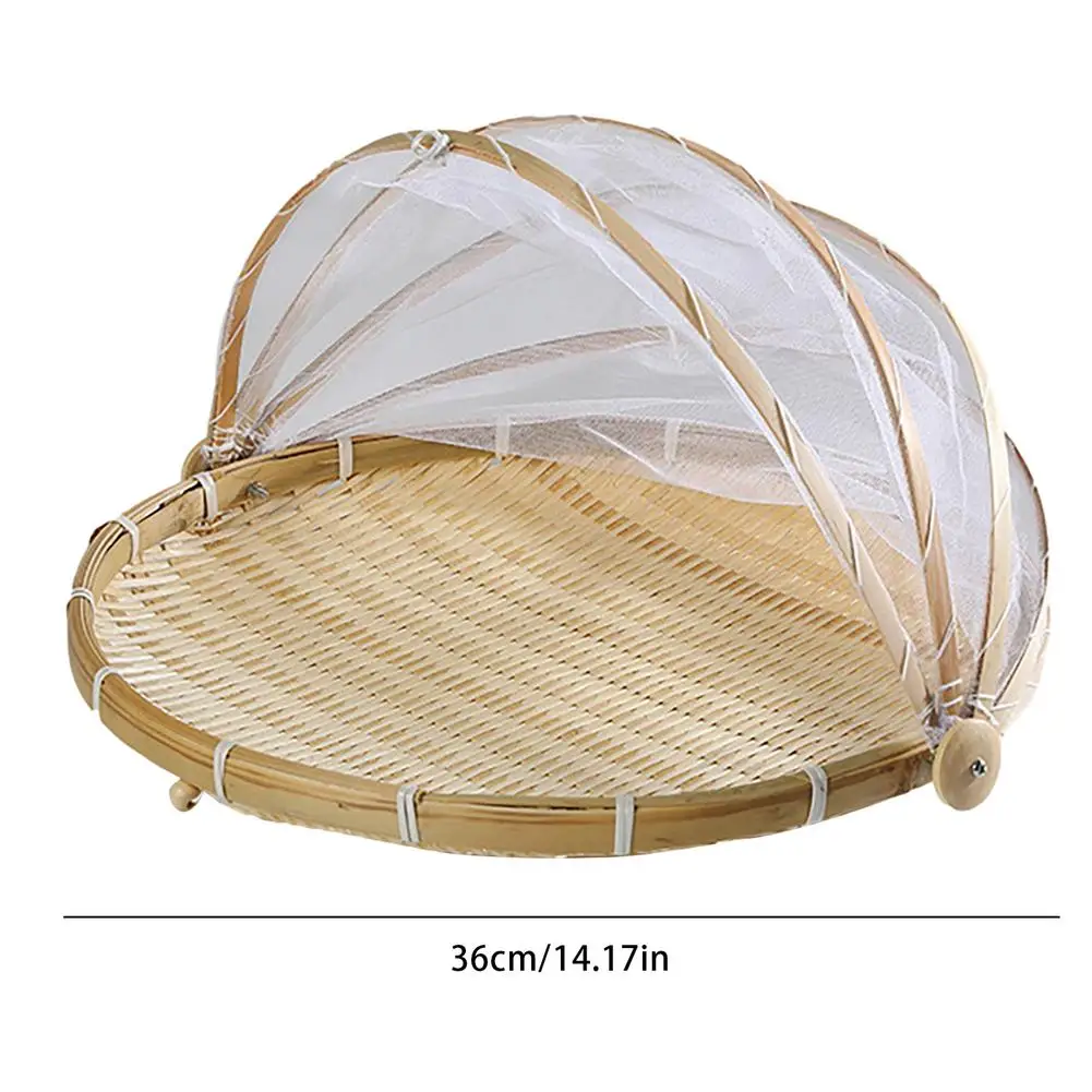 Handmade Bamboo Woven Basket Dustproof Picnic Fruit Tray Food Bread Dishes Cover With Gauze Drying Basket Picnic Basket
Handmade Bamboo Woven Basket Dustproof Picnic Fruit Tray Food Bread Dishes Cover With Gauze Drying Basket Picnic Basket
