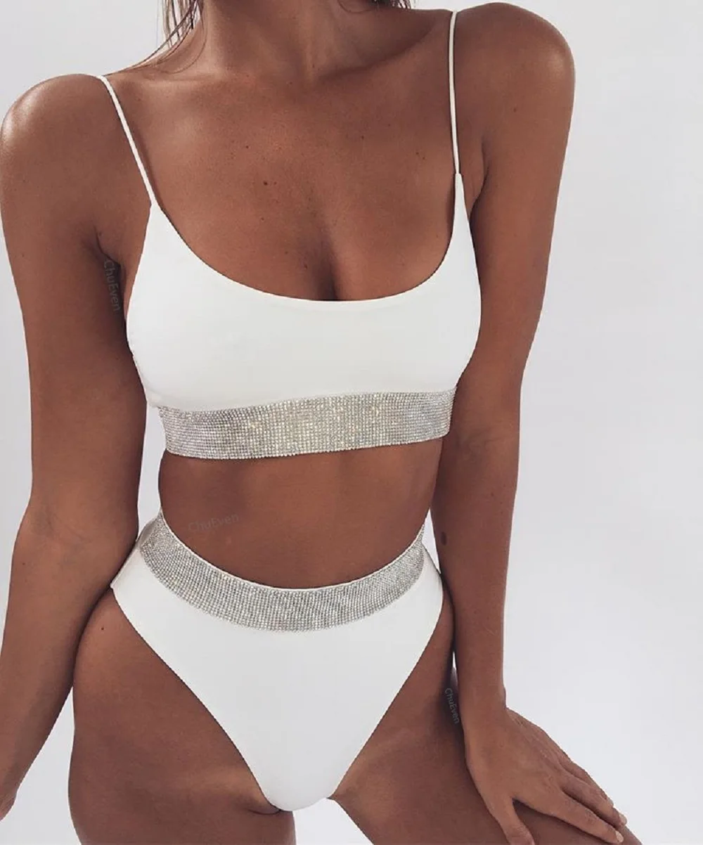 Swimsuit Women 2 Pieces 2021 High Waist Bikini Sports Set Splicing Beachwear Female Push Up Bathing Suits New Biquini Swimwear
Swimsuit Women 2 Pieces 2021 High Waist Bikini Sports Set Splicing Beachwear Female Push Up Bathing Suits New Biquini Swimwear